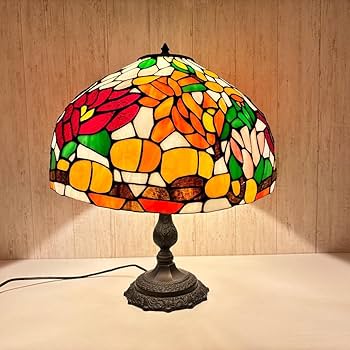 ステンドグラス　ライト　アンティーク 楽天市場】30*45CM トンボ柄 ステンドグラスランプ スタンド照明